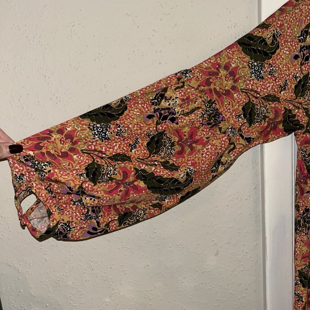 Matilda Jane Lovely Menagerie Flora Boho Cottegecore Shift Dress Size Large - Picture 5 of 10